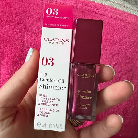 Clarins | Makeup | Nwt Clarins Lip Comfort Oil Shimmer Funky Raspberry ...